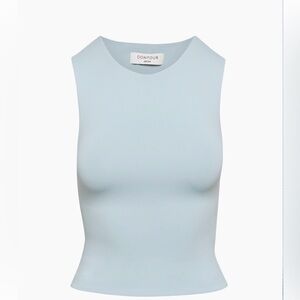BNWT Aritzia contour muscle tank in “dew blue” size small.